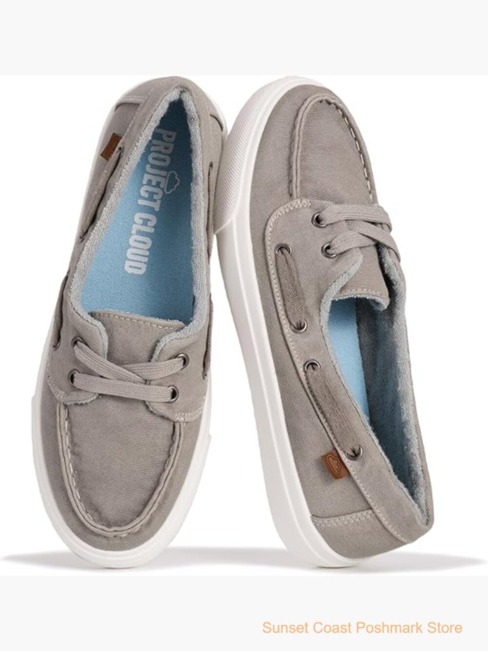 Memory Foam Slip On Sneakers Lightweight Canvas Non Slip Boat Shoes